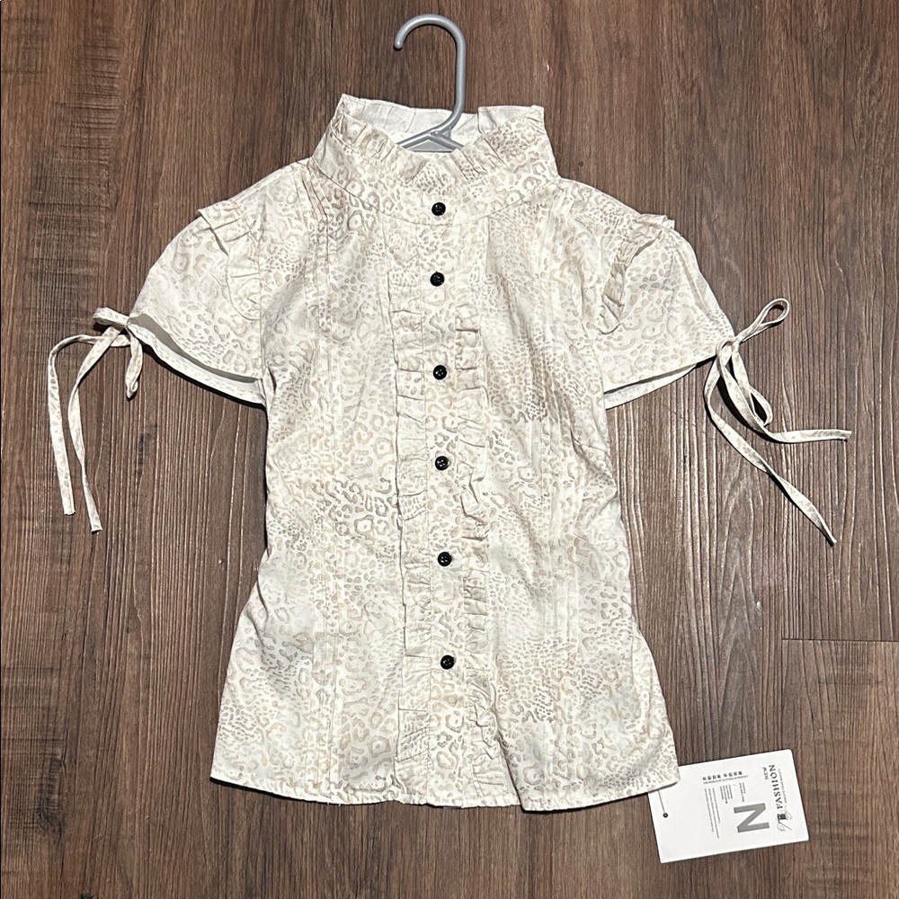 dark coquette Button-Up Shirt animal print
